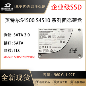 Intel/英特尔 S4510 S4520 1.92T 960G 、固态硬盘SATA接口 S4500