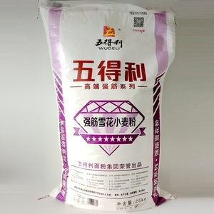 25kg/袋 五得利强筋雪花小麦粉 五得利高端面粉 八星雪花 高筋面