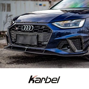 karbel适用20-23新款奥迪S4卡布尔后唇A4L改装干碳前铲碳纤维尾翼