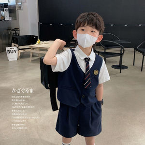 男童礼服夏季西装套装儿童幼儿园毕业主持人演出服小西装英伦男宝