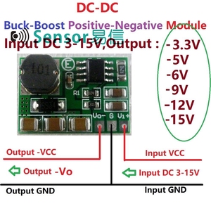 3-15V转负-9V 升降压负压模块ADC DAC LCD电源DD0315NA