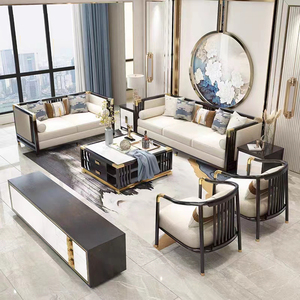 顾氏定制新中式实木沙发组合白蜡木现代简约别墅客厅大小户型轻奢