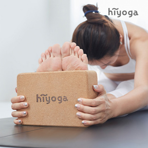 hiyoga嗨瑜伽 |软木瑜伽砖大人正品高密度瑜珈艾扬格专业辅具器材