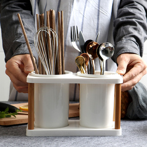 陶瓷筷子筒沥水 家用筷子桶筷子盒 韩式收纳置物架筷笼筷筒筷子笼