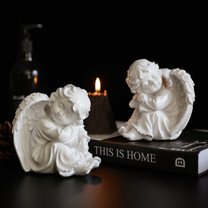 欧式创意祈祷小天使摆件树脂天使工艺品儿童房装饰品结婚生日礼物