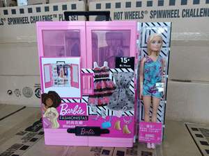 芭比娃娃时尚梦幻衣橱套装公主女孩换装衣服生日礼物玩具GBK12