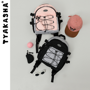 【黑白星星】TYAKASHA塔卡沙双肩包情侣学生上学书包夏季新款背包