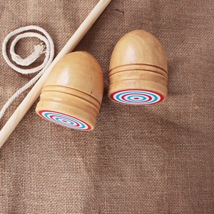 【买一送一】木制陀螺大号健身玩具原始民间实木陀罗带送鞭绳