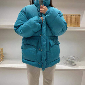 韩国代购东大门21冬季新款羽绒服女短款加厚保暖白鸭绒面包服外套