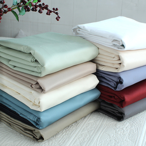 外贸原单埃及棉纯色床单单件1000根全棉贡缎被单美式双人床单正品