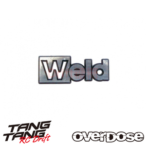 OD1325b OVERDOSE WELD 3D文字贴 车壳/车架/遥控/手机贴 银色