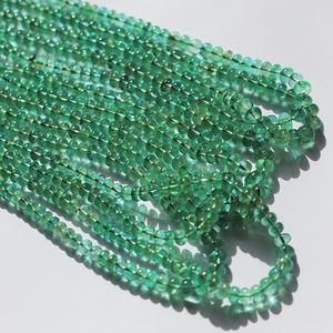 【彼岸水晶宝石】天然赞比亚祖母绿素面盘珠散珠半成品DIY串珠链