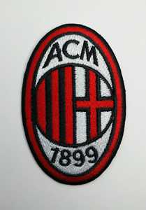 意甲AC米兰队徽AC Milan足球豪门刺绣补丁贴电脑绣花布贴背胶LOGO