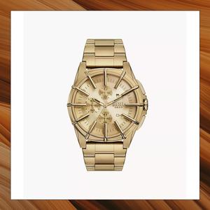 美国代购迪赛DIESEL男腕表DZ4659正品新款金色潮流钢带手表