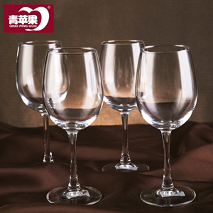 德力青苹果水晶葡萄酒高脚杯高脚杯伯爵系列酒杯红酒杯(4个/盒)