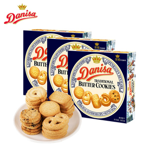 Danisa丹麦皇冠曲奇163g*3盒印尼进口黄油饼干早餐办公室零食年货