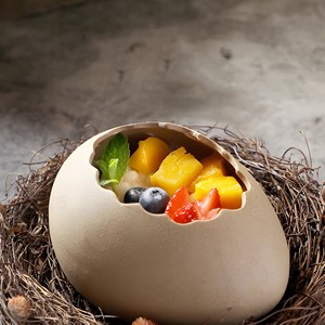 创意风拗造型盘子鸟窝鸡蛋陶瓷碗意境菜甜品分子料理蒸蛋餐厅餐具