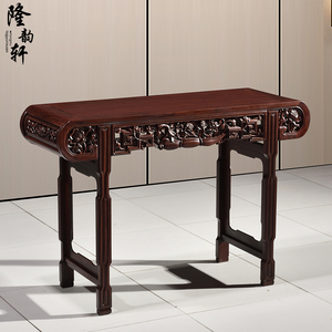 红木琴桌条案酸枝木平头案供桌盆景架古典家具神台仿古玄关桌案台