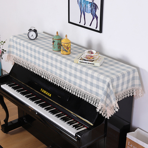 钢琴罩钢琴防尘罩盖布电钢琴现代简约通用盖巾加厚棉麻半罩钢琴套
