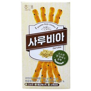 韩国进口海太黑芝麻棒饼干60g酥脆儿童手指零食