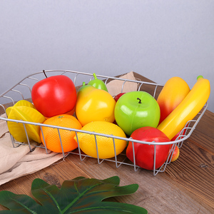 塑料仿真水果模型拍摄影视道具儿童玩具假蔬菜红苹果桔子柠檬摆件