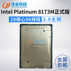 志强 Platinum铂金8173M CPU正式版 28核56线程 超2696 2699