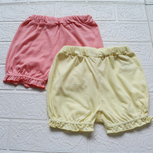 日本原单婴童夏季纯棉洋气包屁裤外贸出口尾单小童可爱花苞裤