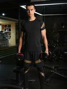 路伊梵健身套装男跑步运动服健身房速干健身衣服篮球训练紧身衣冬