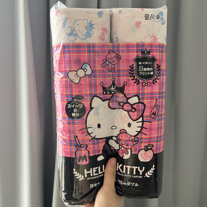 日本制代购现货hello kitty可爱卡通厕纸带香味卷纸薄卫生纸12卷