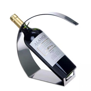 欧式不锈钢红酒架创意葡萄酒瓶架子简约吧台家居轻奢摆件酒瓶托架