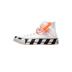 Allstar/匡威Off White OW联名2.0黑白阴阳斑马纹帆布鞋163862c