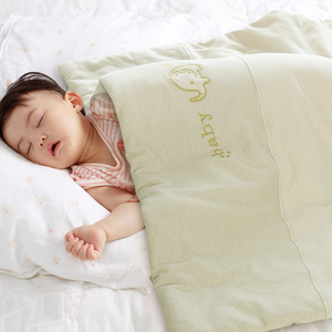 婴儿小棉被新生儿纯棉春秋被宝宝抱被儿童冬季幼儿园彩棉空调被子