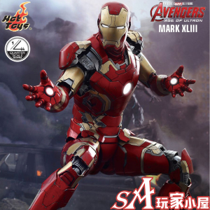 Hottoys钢铁侠 HT MK43 1/4可动人偶 兵人QS005 18寸 复仇者联盟2