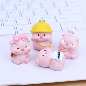 网红迷你小猪猪烘焙蛋糕配件办公室桌面装饰小摆件创意可爱小猪