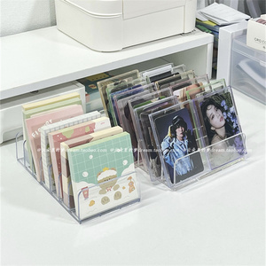 七格亚克力小卡展示架拍立得CD光碟收纳架透明卡砖明信片展示架