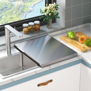 双槽水池台 定制洗碗机盖板不锈钢厨房洗碗水池盖板沥水板厨房置