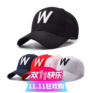 DS 新款男女学生情侣帽子 H-W字母棒球帽冬季男士户外帽子