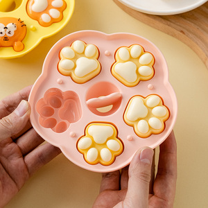 硅胶模具宝宝辅食模具婴幼儿兔子猫爪香肠食品级卡通烘焙家用磨具