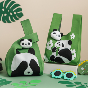 端午节粽子礼盒包装手提袋空盒创意国风伴手礼品袋子熊猫2024新款