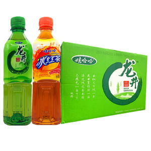 【1月】 娃哈哈龙井绿茶冰红茶500mlx15瓶茉莉花味低糖整箱包邮