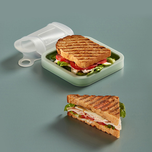 LEKUE乐葵三明治吐司保鲜午餐盒子家用硅胶三文治便携外带便当盒