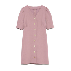 法式V领显瘦连衣裙 粉色的全新有吊牌 拍不出来但是上身超好看