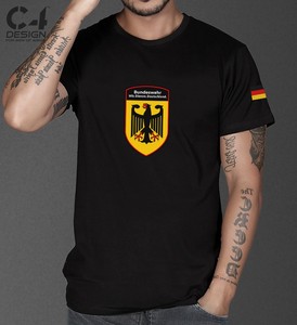 现代德意志联邦国防军标志德国国旗 圆领短袖T恤包邮