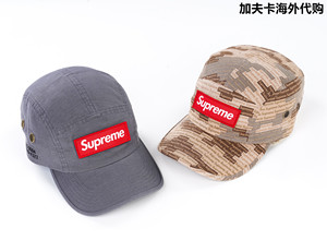 现货 Supreme 21SS Military Camp Cap 厚标BOX LOGO弯檐露营帽子