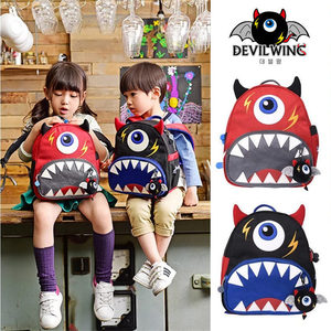 Devilwing3-5岁幼儿园书包男女童可爱小班儿童宝宝小恶魔双肩背包