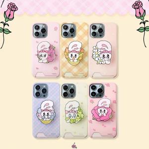 韩国粉兔esther bunny苹果13iPhone14promax插卡支架非全包手机壳
