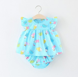 夏季公主裙子1岁三个月女宝宝女孩夏天薄款新生儿0-6婴儿衣服套装