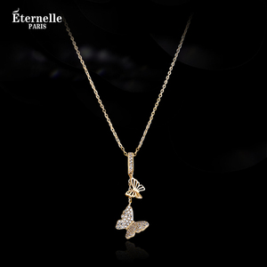 法国Eternelle珠宝原创蝴蝶项链轻奢小众设计高级感锁骨