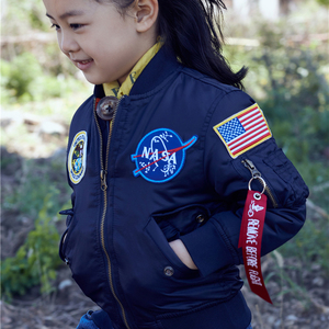 男童外套秋冬宝宝衣服儿童NASA童装小童洋气中大夹克空军棒球服女