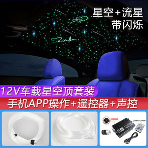 汽车顶棚改装满天星光纤灯APP车载内饰星空顶闪烁流星氛围气氛灯